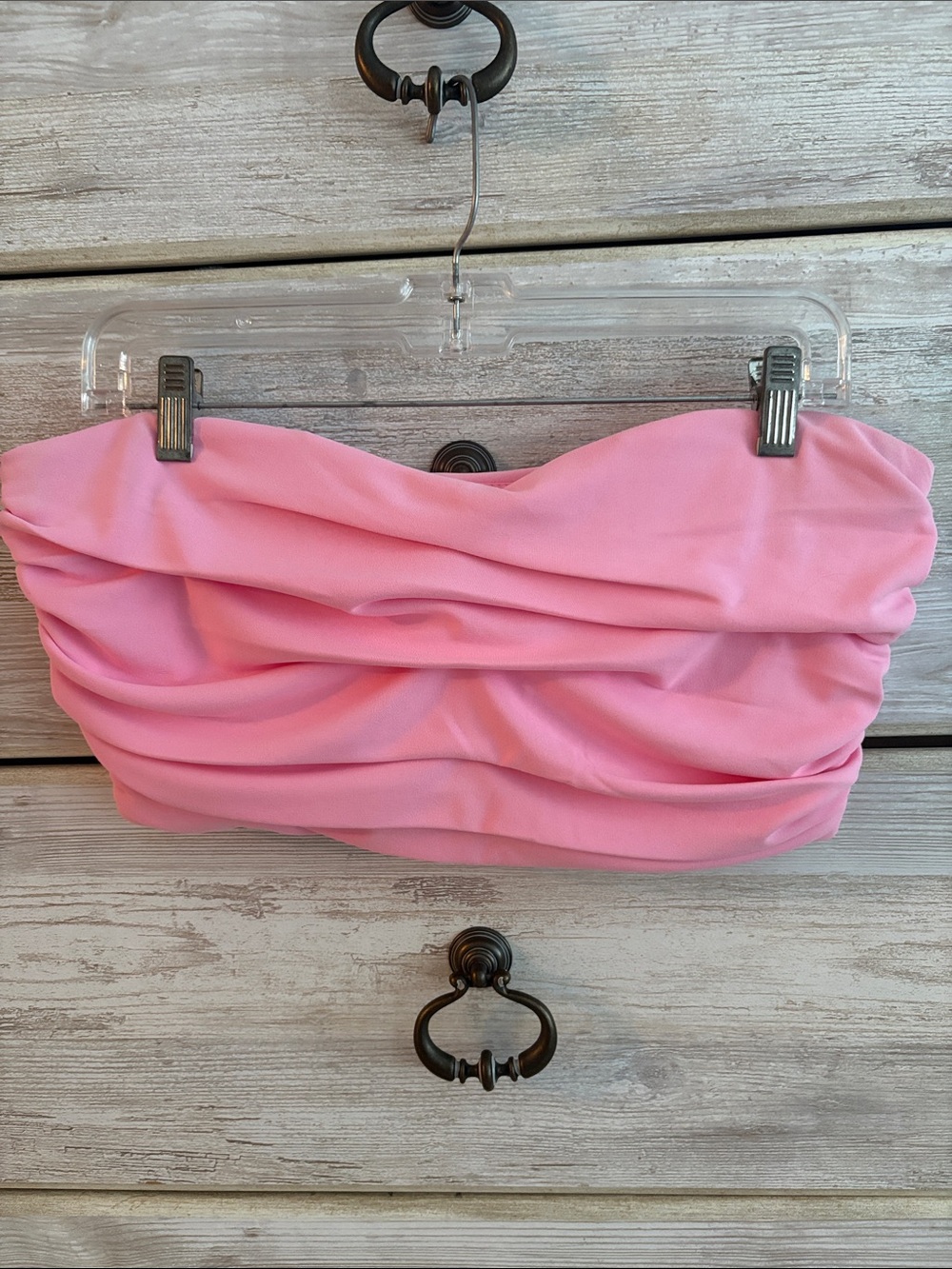 Zara Pink Draped Bustier Top